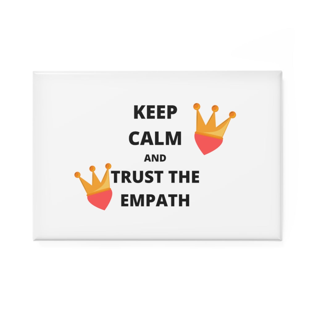 Trust The Empath Button Magnet, Rectangle (1 & 10 pcs)